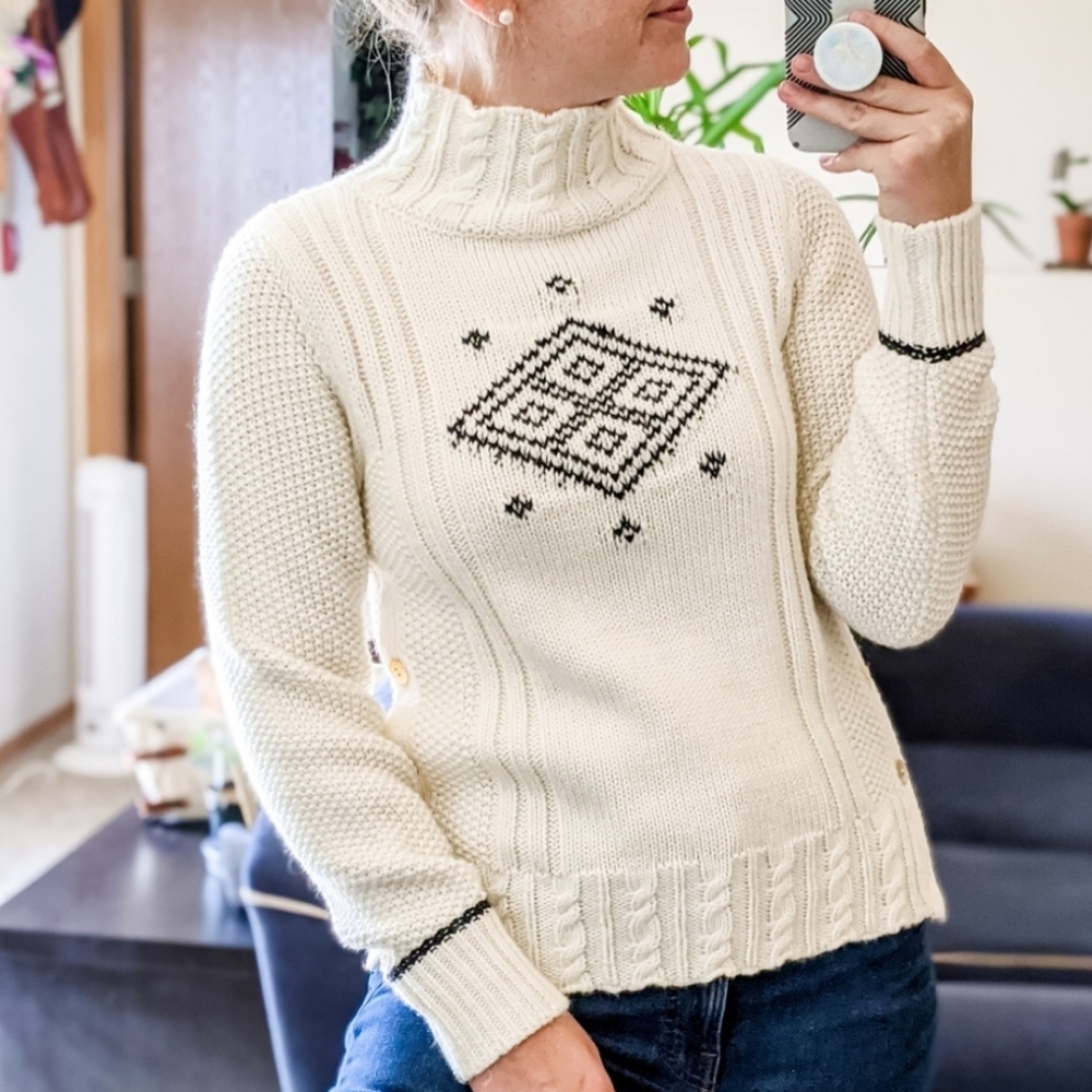 J. Crew The Reeds cable knit swing sweater
